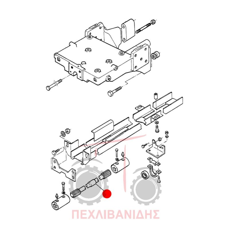 Άξονας μεσαίας τριβής Massey Ferguson 698