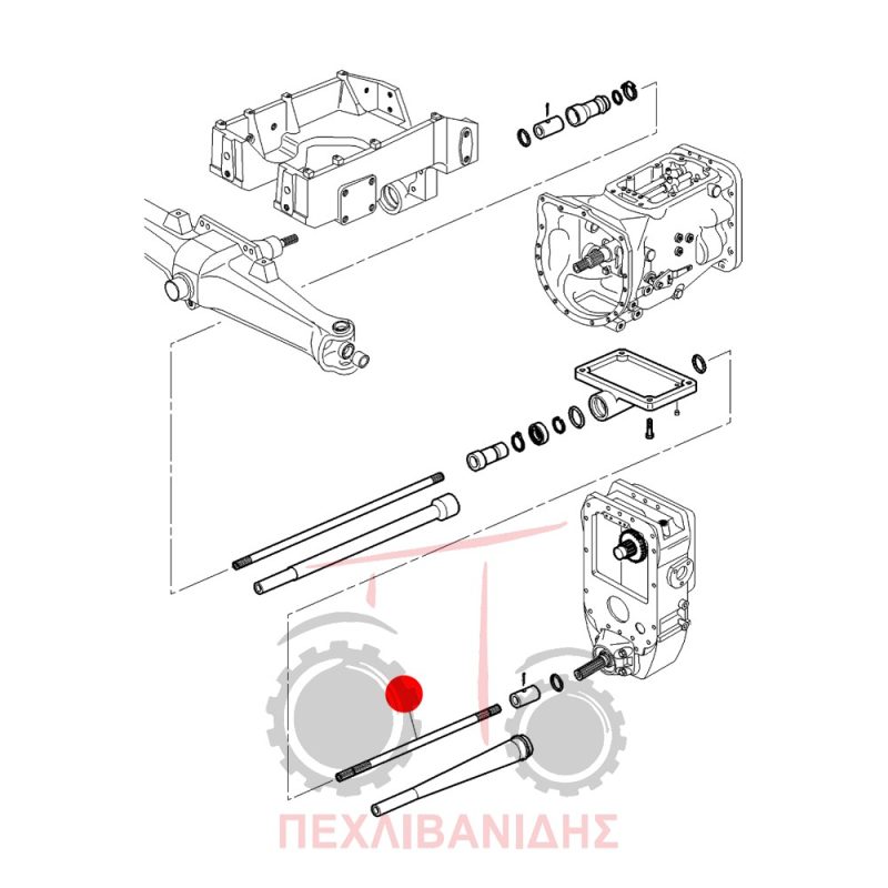Άξονας μεσαίας τριβής Massey Ferguson 4260-4270