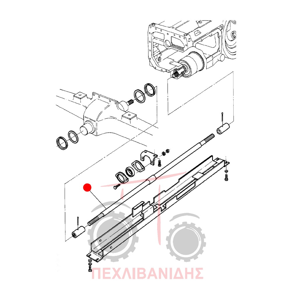 Άξονας μεσαίας τριβής Massey Ferguson 6150