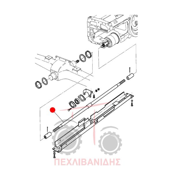 Άξονας μεσαίας τριβής Massey Ferguson 6140