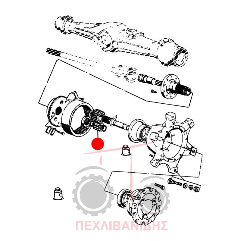 Γρανάζι μπροστά μειωτήρα Massey Ferguson 1014