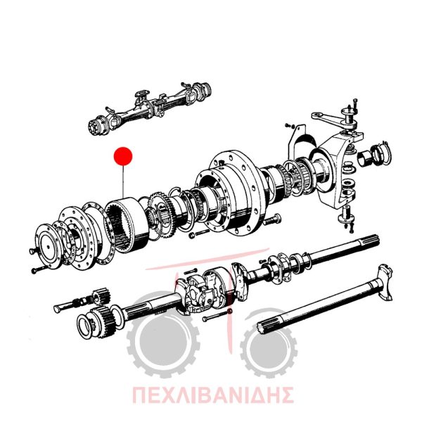 Στεφάνι μειωτήρα μπροστά διαφορικού Massey Ferguson 1080