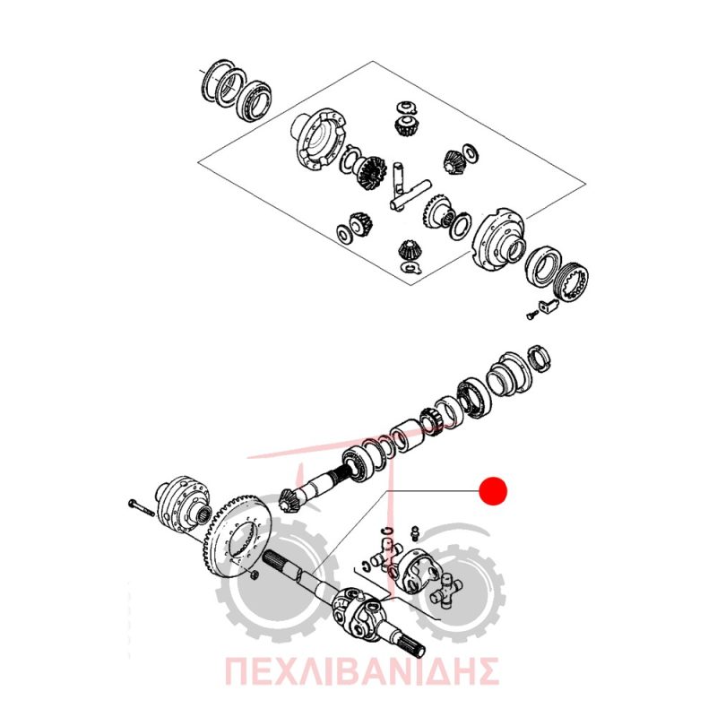 Αριστερό μακρύ μπροστά ημιαξόνιο Massey Ferguson 240-253-263-342-352 Αριστερό μακρύ μπροστά ημιαξόνιο Massey Ferguson 240-253-263-342-352