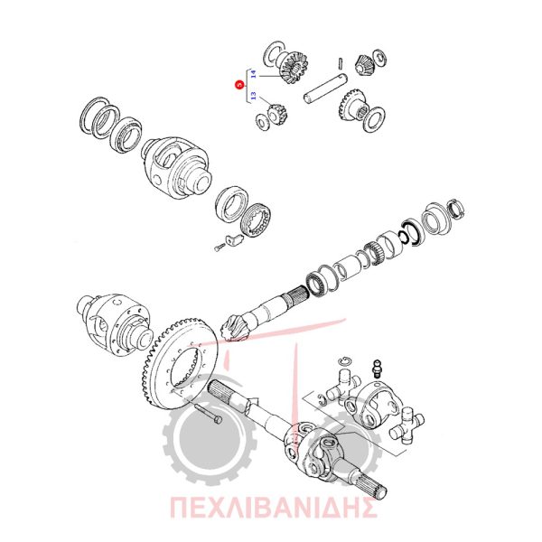Σετ μπροστά πλανήτες Massey Ferguson 240-253-263-342-352