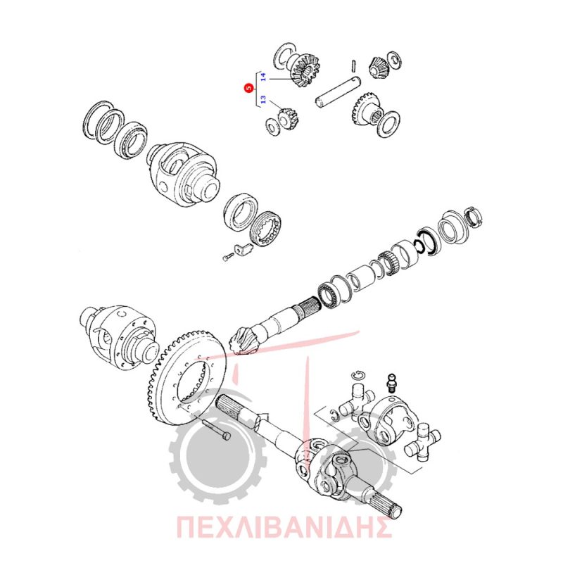 Σετ μπροστά πλανήτες Massey Ferguson 240-253-263-342-352 Σετ μπροστά πλανήτες Massey Ferguson 240-253-263-342-352