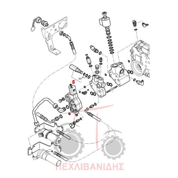Βλβίδα ρύθμισης υδραυλικού Massey Ferguson 5400-6280-6290-6400-7400