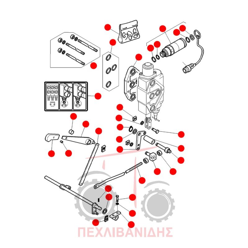 Σετ λεβιέ φέτας χειριστηρίου Massey Ferguson 4200-4300