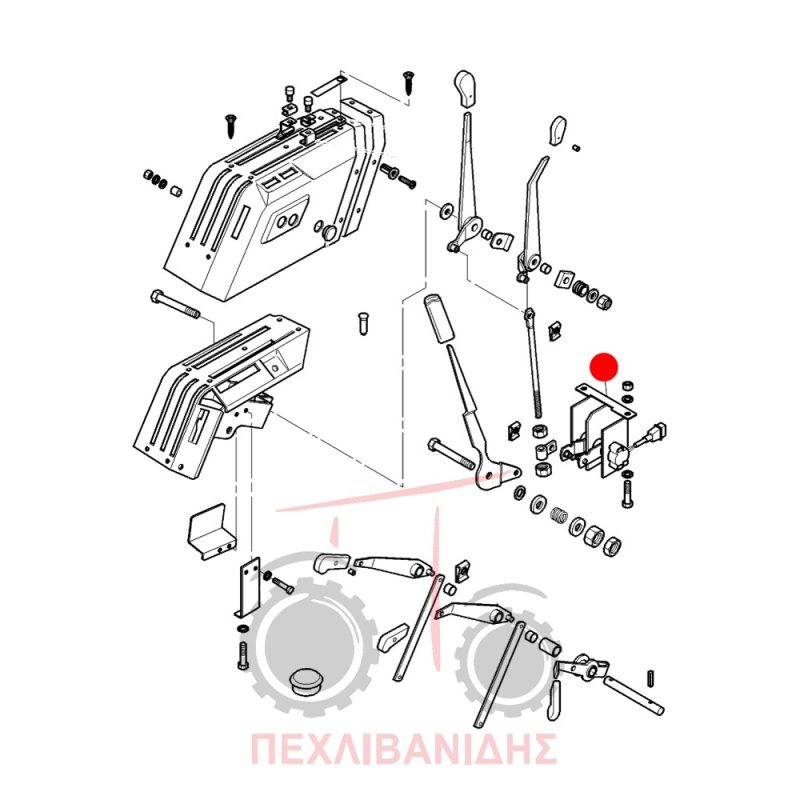 Βάση χειριστηρίου υδραυλικού κομπλέ Massey Ferguson 4200-4300 Βάση χειριστηρίου υδραυλικού κομπλέ Massey Ferguson 4200-4300