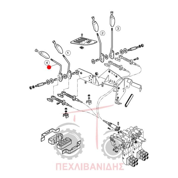 Λεβιές 4ου χειριστηρίου Massey Ferguson 5400