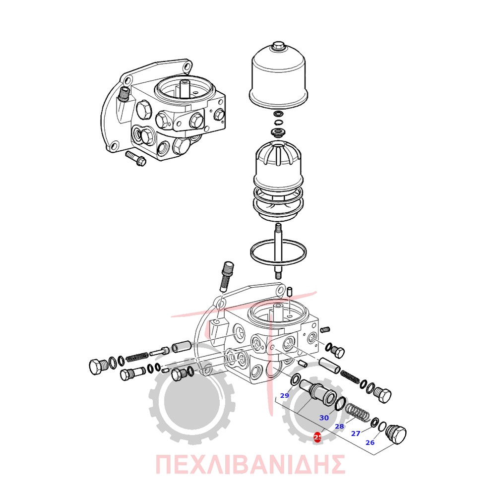 Βαλβίδα υδραυλικού Massey Ferguson 4200-4300