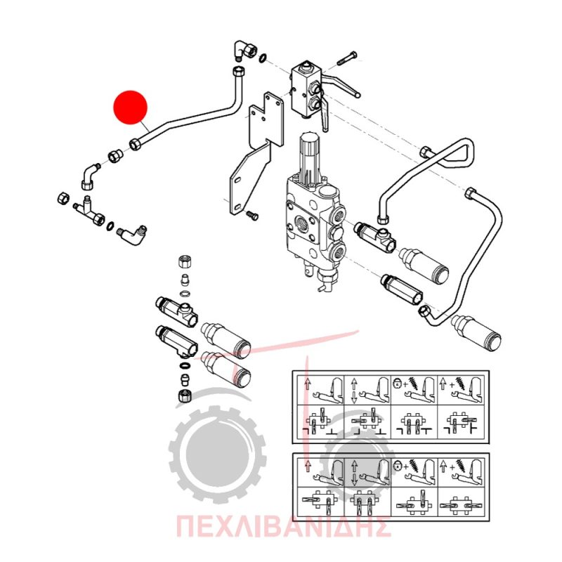 Σωλήνας υδραυλικού Massey Ferguson 5400-6400 Σωλήνας υδραυλικού Massey Ferguson 5400-6400