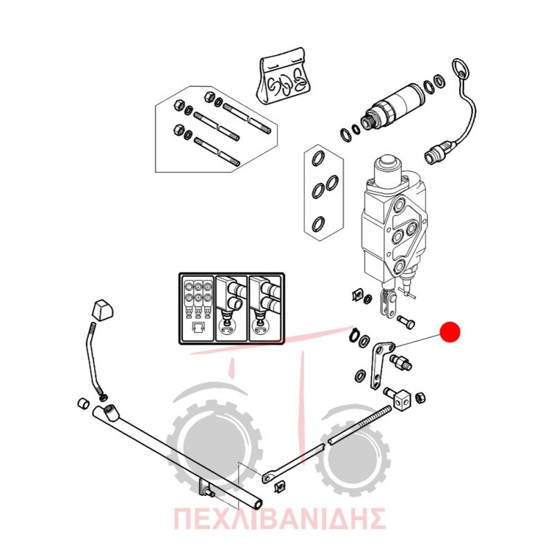 Μπρατσάκι φέτας χειριστηρίου Massey Ferguson 4200-4300 Μπρατσάκι φέτας χειριστηρίου Massey Ferguson 4200-4300