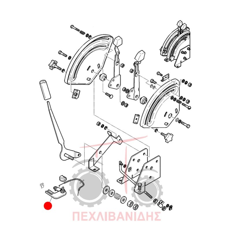 Βάση πόμολου ρύθμισης πτώσης υδραυλικού Massey Ferguson 4200-4300 Βάση πόμολου ρύθμισης πτώσης υδραυλικού Massey Ferguson 4200-4300