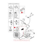 Φούσκα φίλτρου τιμονιού Massey Ferguson 3600-3700 Φούσκα φίλτρου τιμονιού Massey Ferguson 3600-3700
