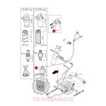 Φούσκα φίλτρου τιμονιού Massey Ferguson 3600-3700 Φούσκα φίλτρου τιμονιού Massey Ferguson 3600-3700