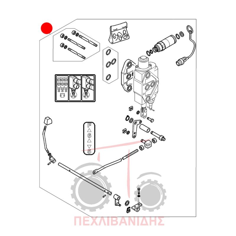 Κιτ λεβιέ από 2 σε 3 φέτας χειριστηρίου Massey Ferguson 4200-4300 Κιτ λεβιέ από 2 σε 3 φέτας χειριστηρίου Massey Ferguson 4200-4300