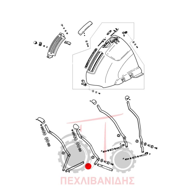 Δαχτυλίδι λεβιέ υδραυλικού Massey Ferguson 1325-2405 Δαχτυλίδι λεβιέ υδραυλικού Massey Ferguson 1325-2405
