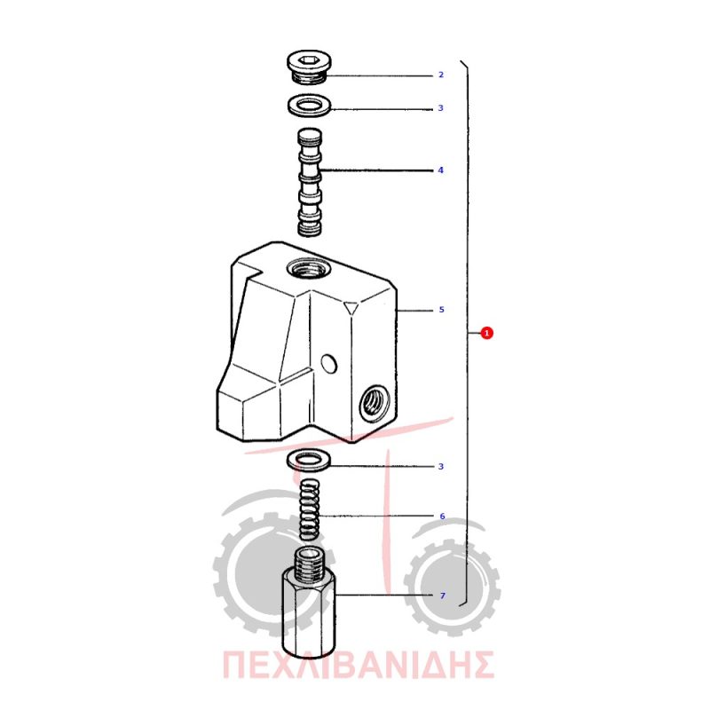 Βαλβίδα τιμονιού Massey Ferguson 2640-2680 Βαλβίδα τιμονιού Massey Ferguson 2640-2680