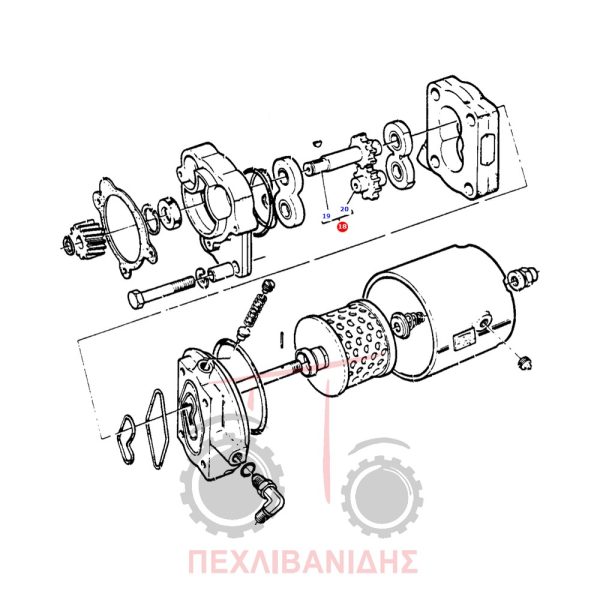 Σετ γρανάζι αντλίας τιμονιού Massey Ferguson 165-175-178-188