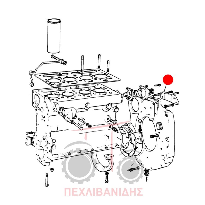 Πλάκα ατέρμωνα μηχανής Massey Ferguson 165