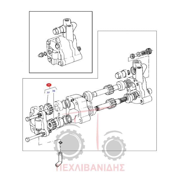Κιτ εσωτερικά γρανάζια αντλίας μούλτι Massey Ferguson 135-188-290-590-690-699