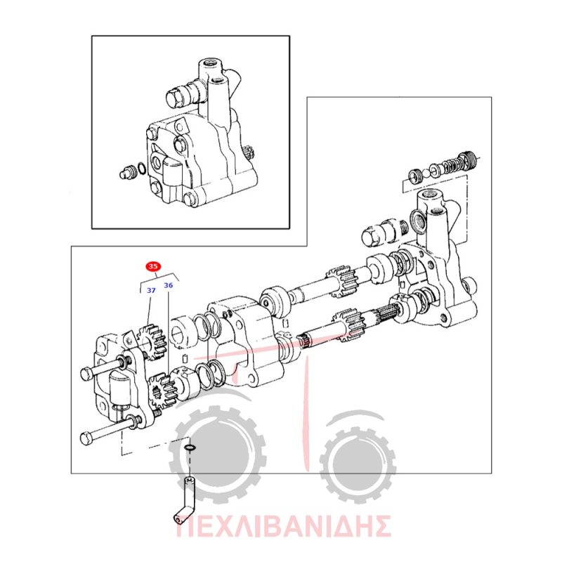 Κιτ εσωτερικά γρανάζια αντλίας μούλτι Massey Ferguson 135-188-290-590-690-699
