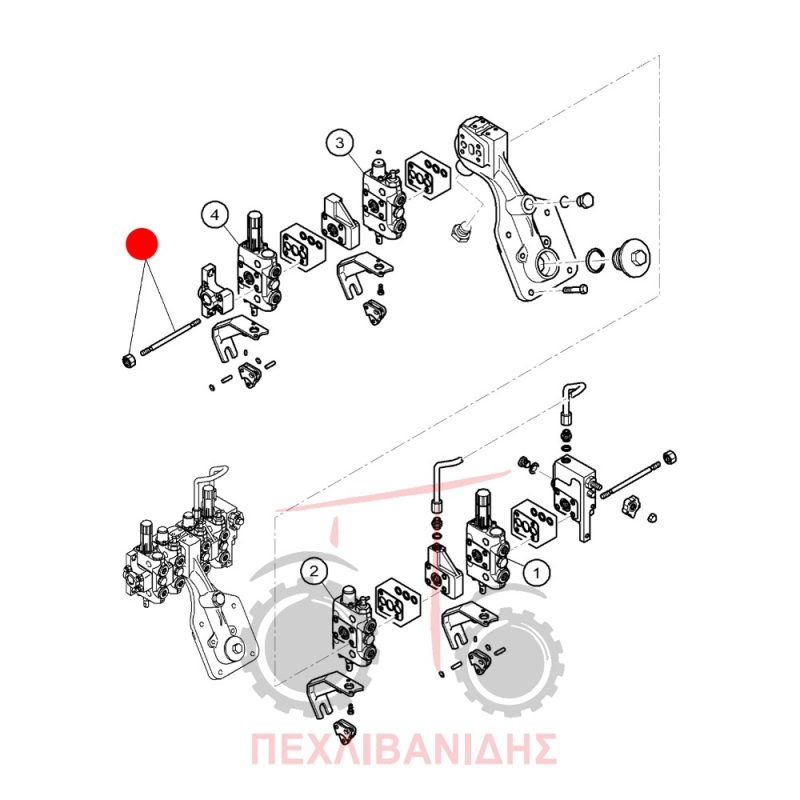 Σετ βίδες χειριστηρίου 3ης - 4ης φέτας Massey Ferguson 5400-6400