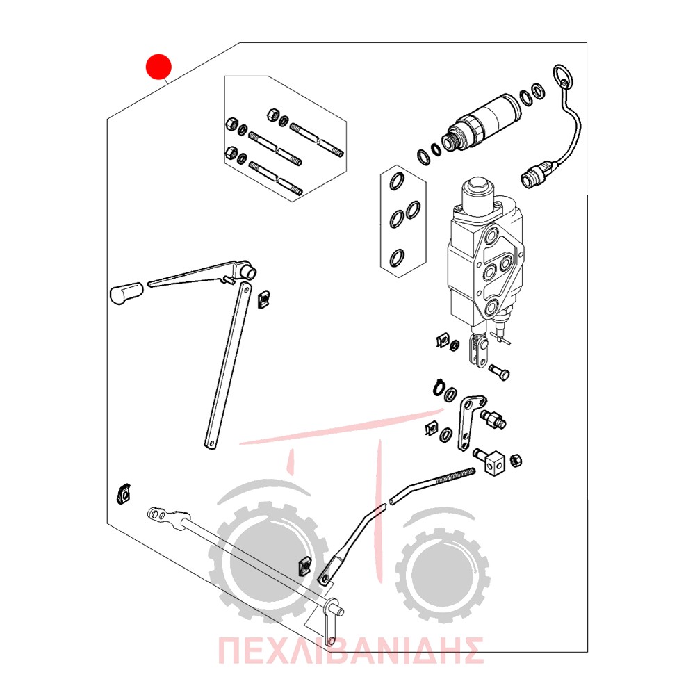 Σετ λεβιέ από 2 σε 3 φέτας χειριστηρίου Massey Ferguson 4200-4300