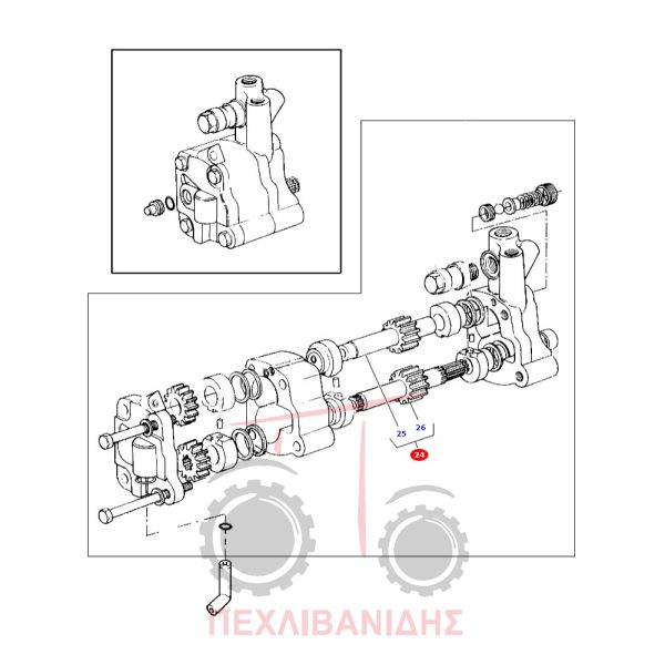 Κιτ γρανάζια αντλίας μούλτι Massey Ferguson 133-135-145-165-175-240