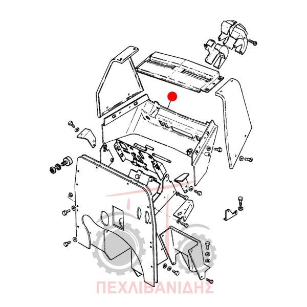 Κάτω πλαστικό ταμπλό Massey Ferguson 362-375-382-390-398-399