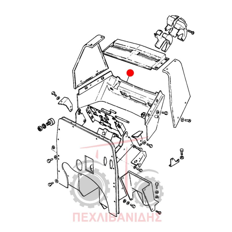 Κάτω πλαστικό ταμπλό Massey Ferguson 362-375-382-390-398-399