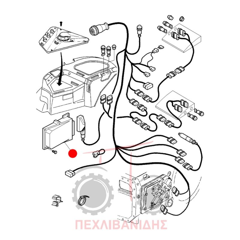 Υπολογιστής υδραυλικού μέσα καμπίνας Massey Ferguson 6100-8100