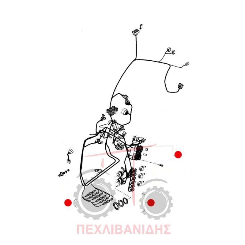 Καλωδίωση πίνακα οργάνων MF 5425-5435-5445-5460 Καλωδίωση πίνακα οργάνων MF 5425-5435-5445-5460