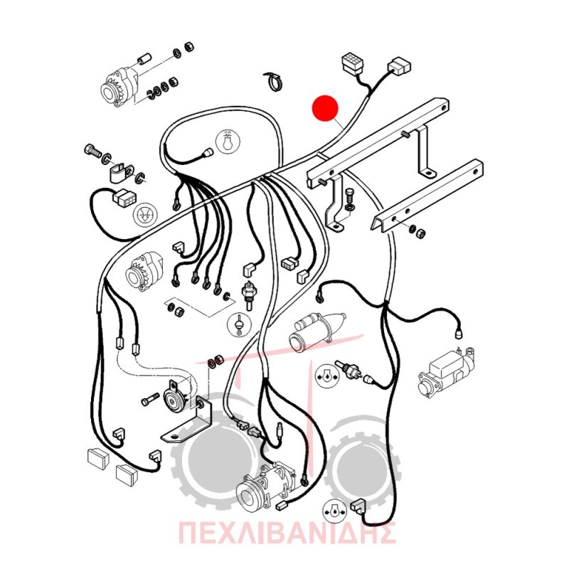 Καλωδίωση μηχανής καμπίνας Massey Ferguson 4225-4235-4245-4255 Καλωδίωση μηχανής καμπίνας Massey Ferguson 4225-4235-4245-4255