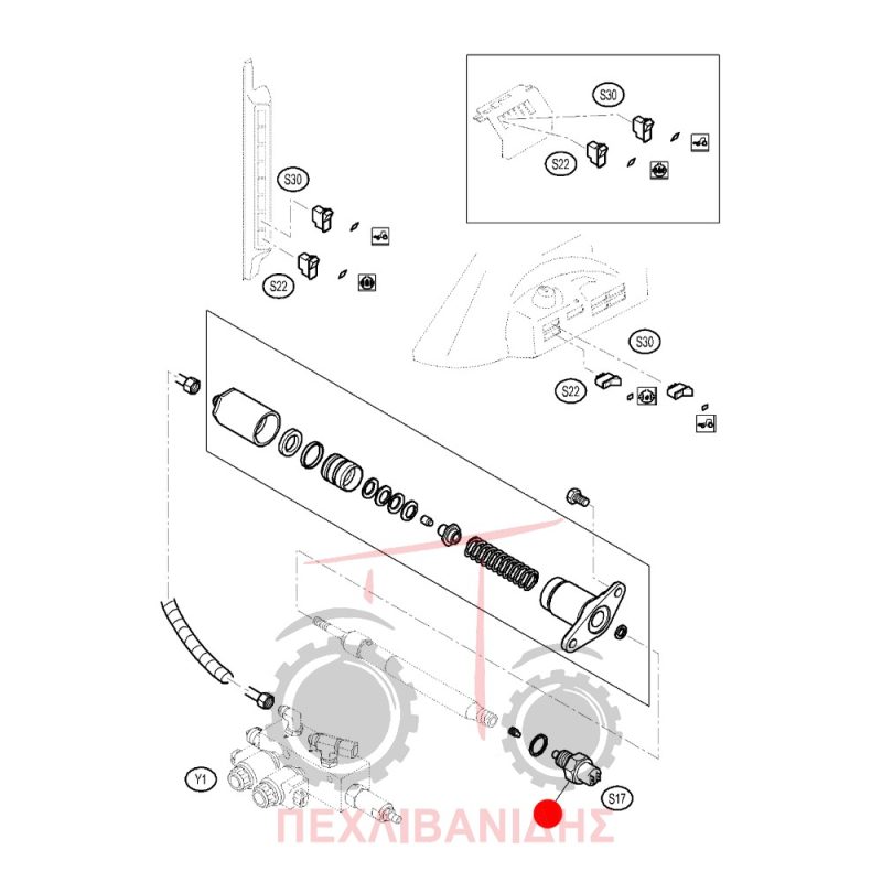 Φούσκα κομπλαδόρου κάρου Massey Ferguson 4435-4445-4455