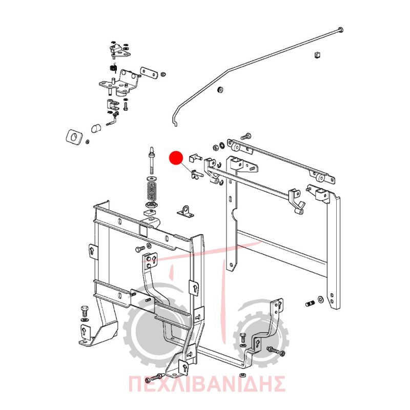 Κάτω πείρος μεντεσέ καπό Massey Ferguson 3300-3400 Κάτω πείρος μεντεσέ καπό Massey Ferguson 3300-3400