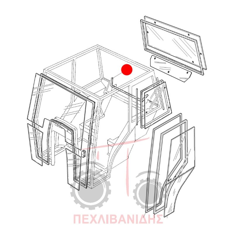 Κάτω λάστιχο πίσω τζάμι Massey Ferguson 350-390-398-399