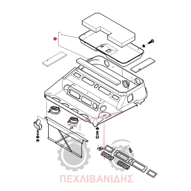 Εσωτερικό πλαστικό οροφής καμπίνας Massey Ferguson 4200-4300