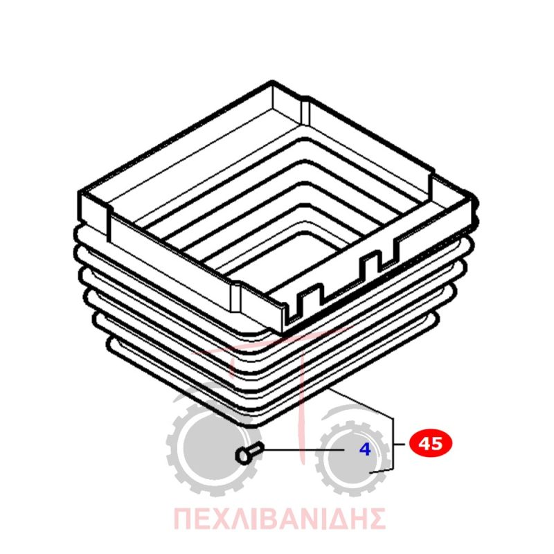 Εξωτερική φυσούνα καθίσματος αέρος Massey Ferguson 6400-7400-8400