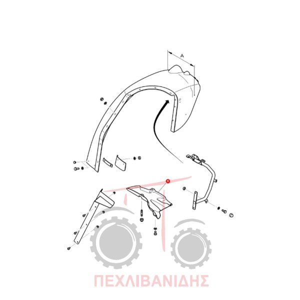 Πίσω δεξί πλαστικό φτερό Massey Ferguson 5400-5700-6600-7600
