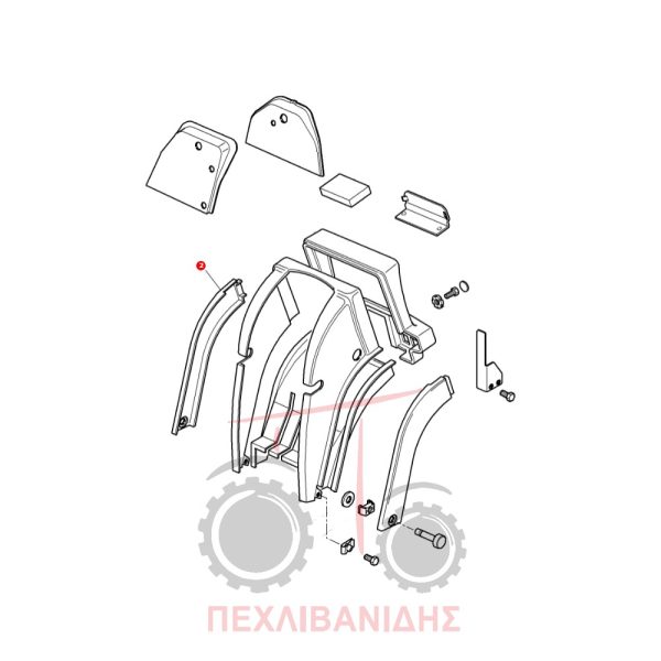 Δεξί πλαϊνό πλαστικό ταμπλό Massey Ferguson 5460-6280-8280
