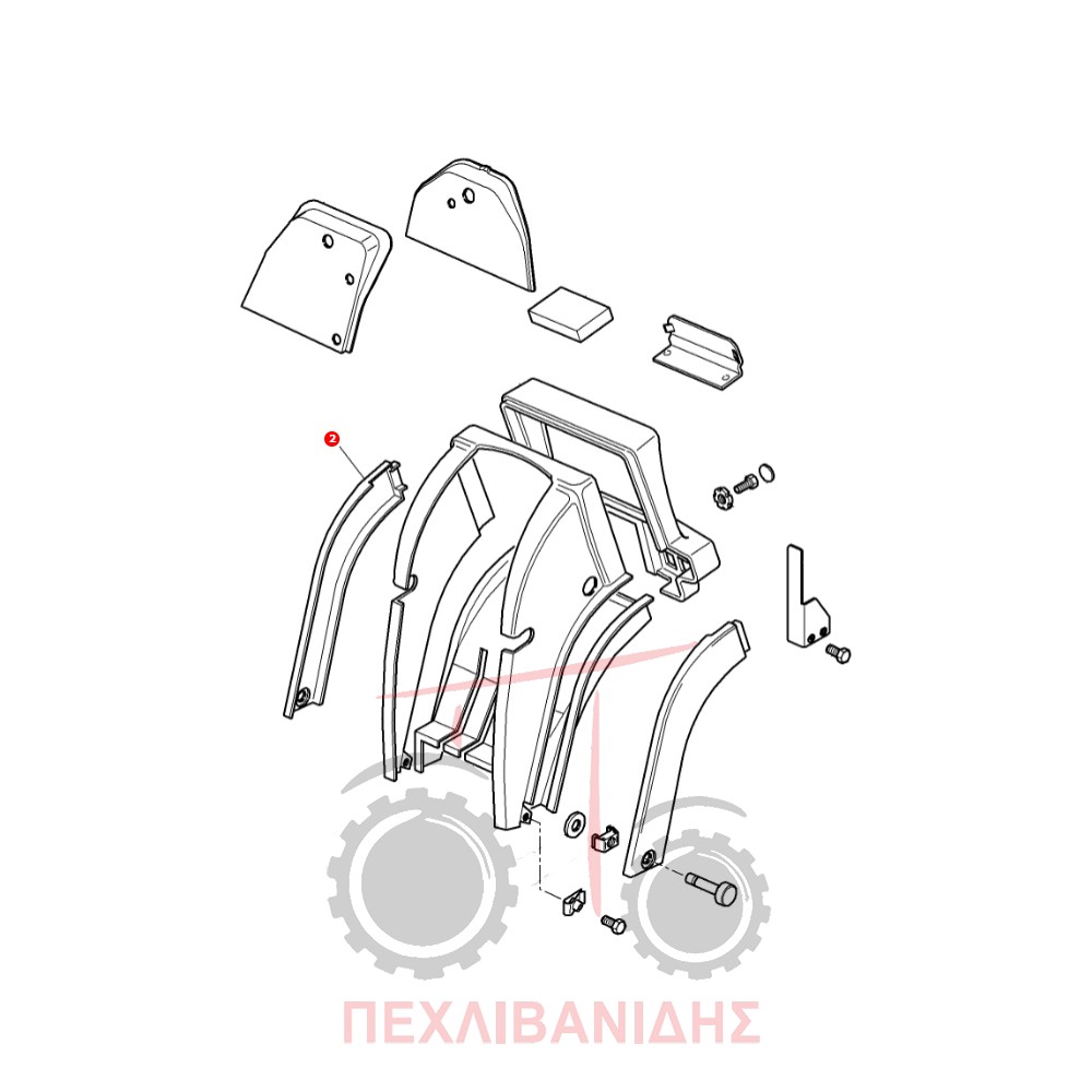 Δεξί πλαϊνό πλαστικό ταμπλό Massey Ferguson 5460-6280-8280