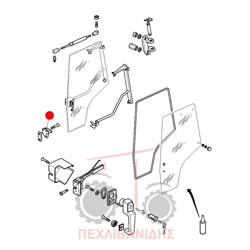 Πλακάκι εσωτερικής κλειδαριάς Massey Ferguson 4200-4300-5460 Πλακάκι εσωτερικής κλειδαριάς Massey Ferguson 4200-4300-5460