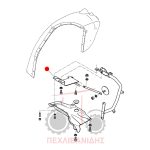 Αριστερή βάση ανακλαστήρα φτερού Massey Ferguson 5400-5600-7400-7600 Αριστερή βάση ανακλαστήρα φτερού Massey Ferguson 5400-5600-7400-7600