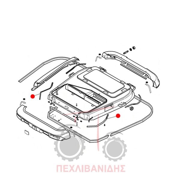 Στεγανό οροφής Massey Ferguson 5400-6400-7400-8400
