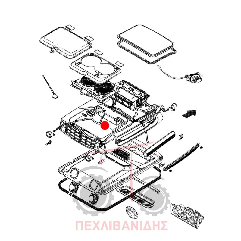 Σωλήνας οροφής Massey Ferguson 3600