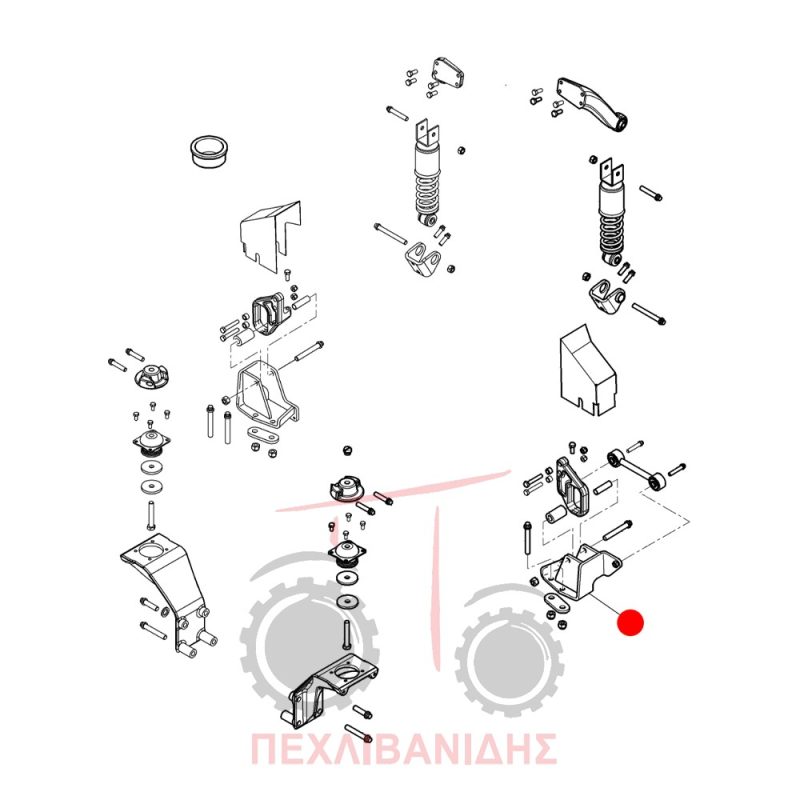 Βάση καμπίνας Massey Ferguson 6612-6613-6714-6715