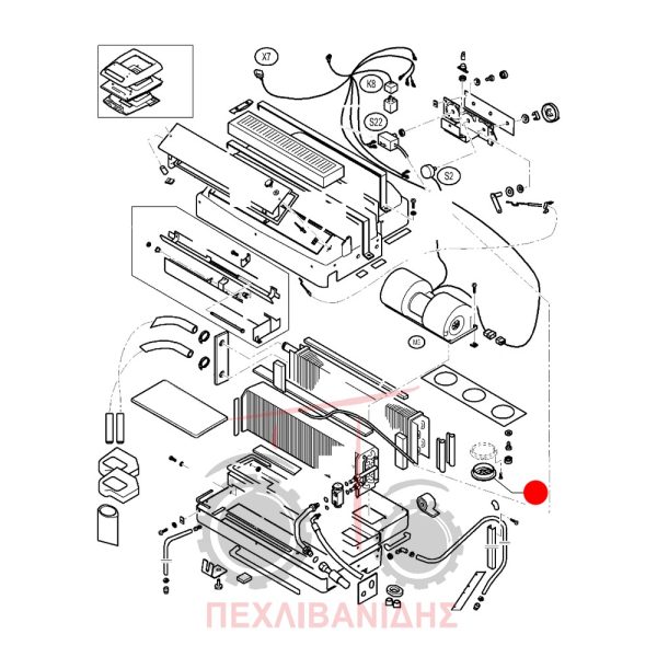 Πλαστικό αεραγωγού καμπίνας Massey Ferguson 4400