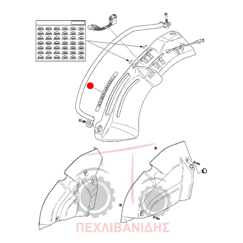 Σήμα θέσης υδραυλικού 1 - 12 Massey Ferguson 3400
