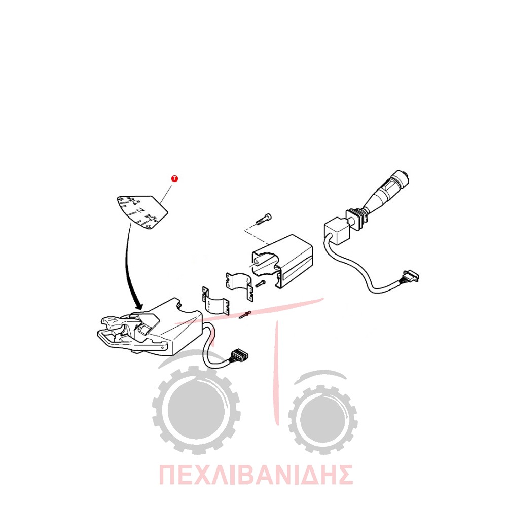 Αυτοκόλλητο ρεβέρσας Massey Ferguson 5400-6400-7400-8400